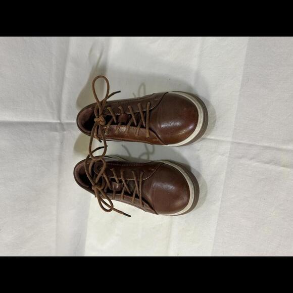 Kids' Brown Leather Sneaker Oxfords - Size 11 - Picture 2 of 8